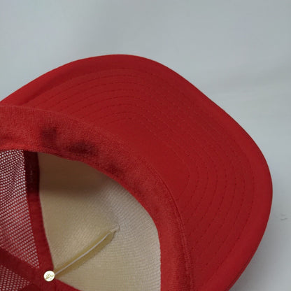 Hoffman's Radiator Snapback Trucker Hat Red OSFA Adjustable Mesh Back Rope Otto