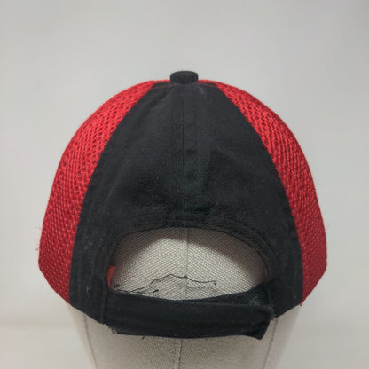 Paris Strapback Hat Red One Size Embroidered Adjustable Colorblock