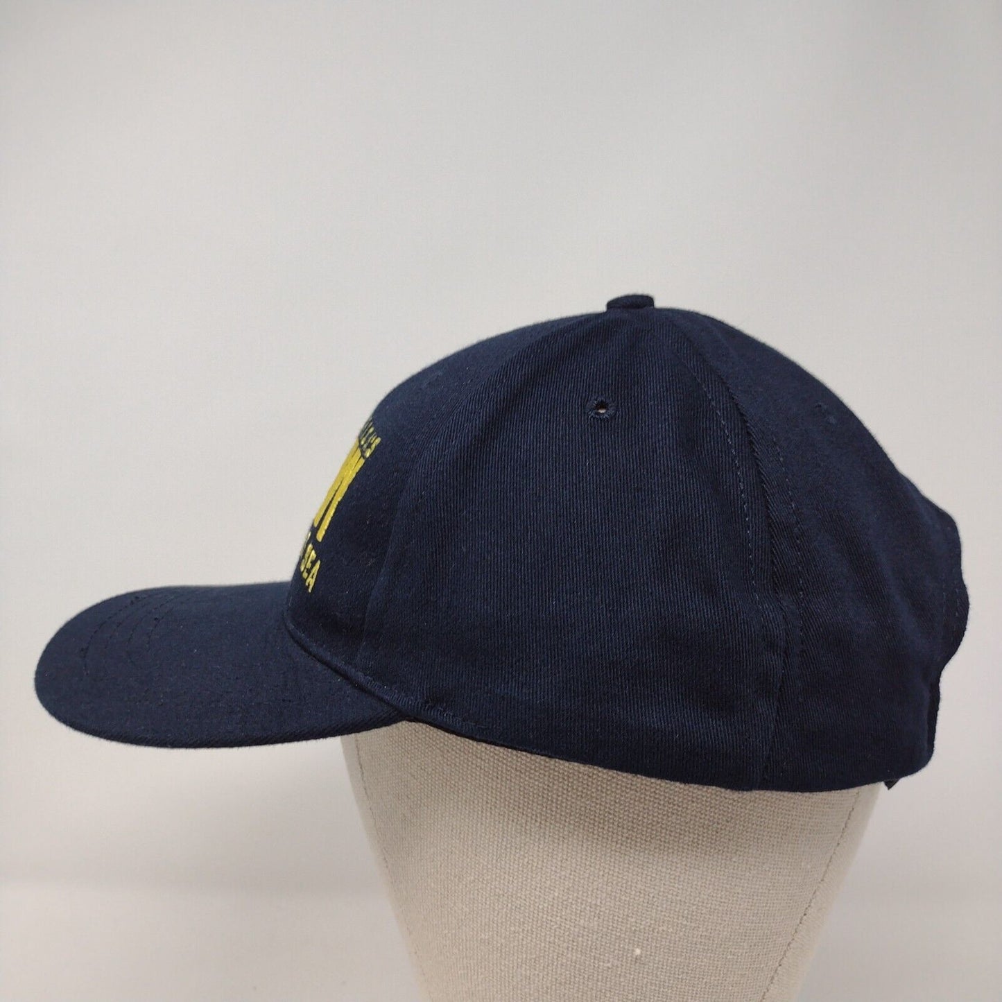 America's Navy Forged by The Sea Strapback Hat Blue OSFA Adjustable Embroidered