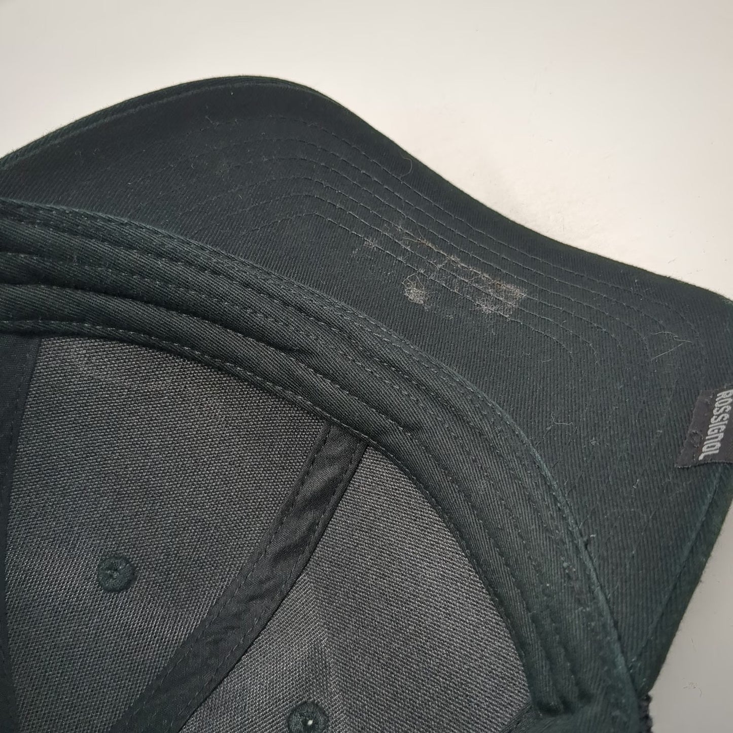 Rossignol Trucker Hat Black One Size Mesh Back Snapback Rubber Logo Patch