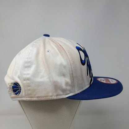 New Era Men's Snapback Hat White Blue M-L Orlando Magic Hardwood Classics