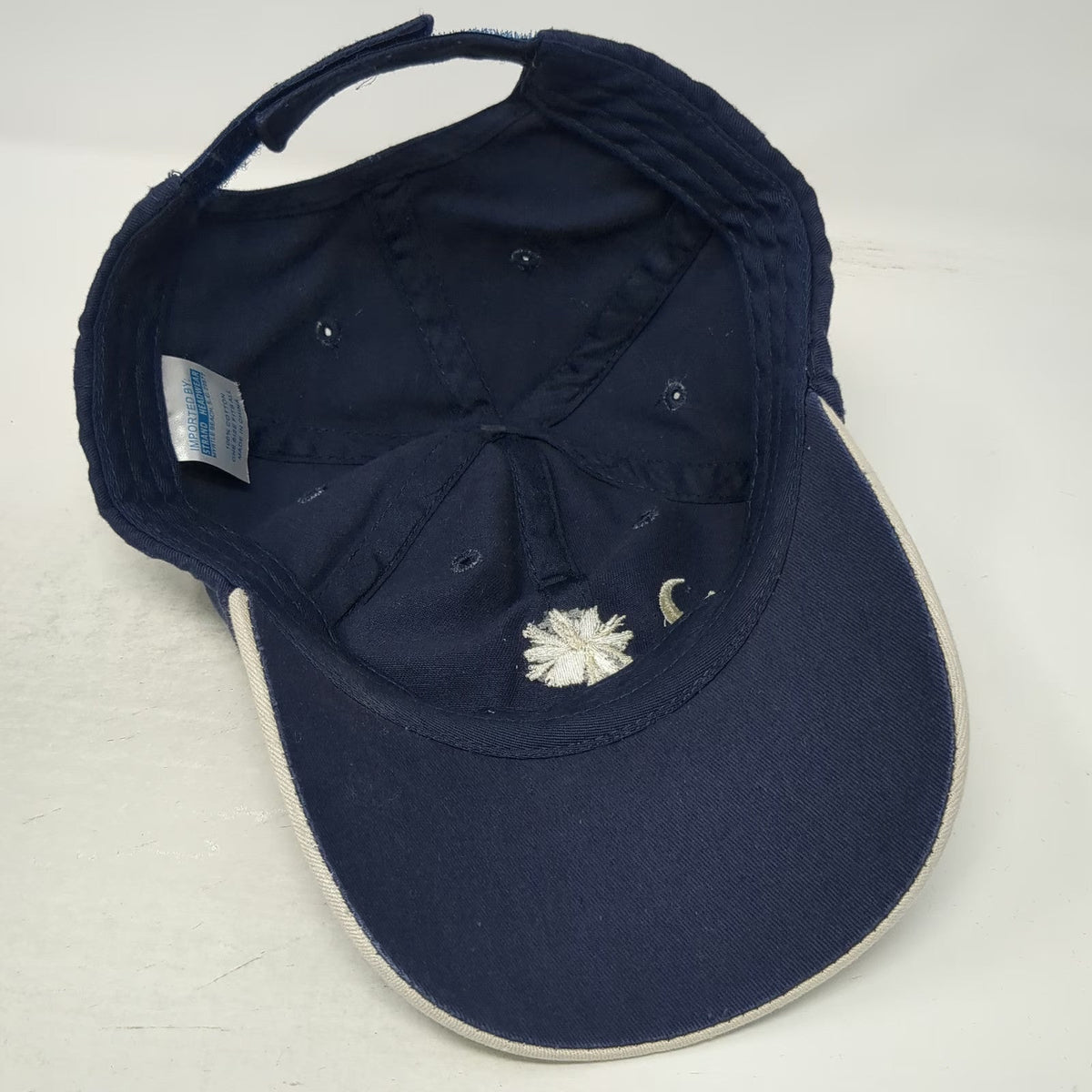 Strand Headwear Blue Beige One Size Baseball Cap Hat South Carolina Palmetto SC