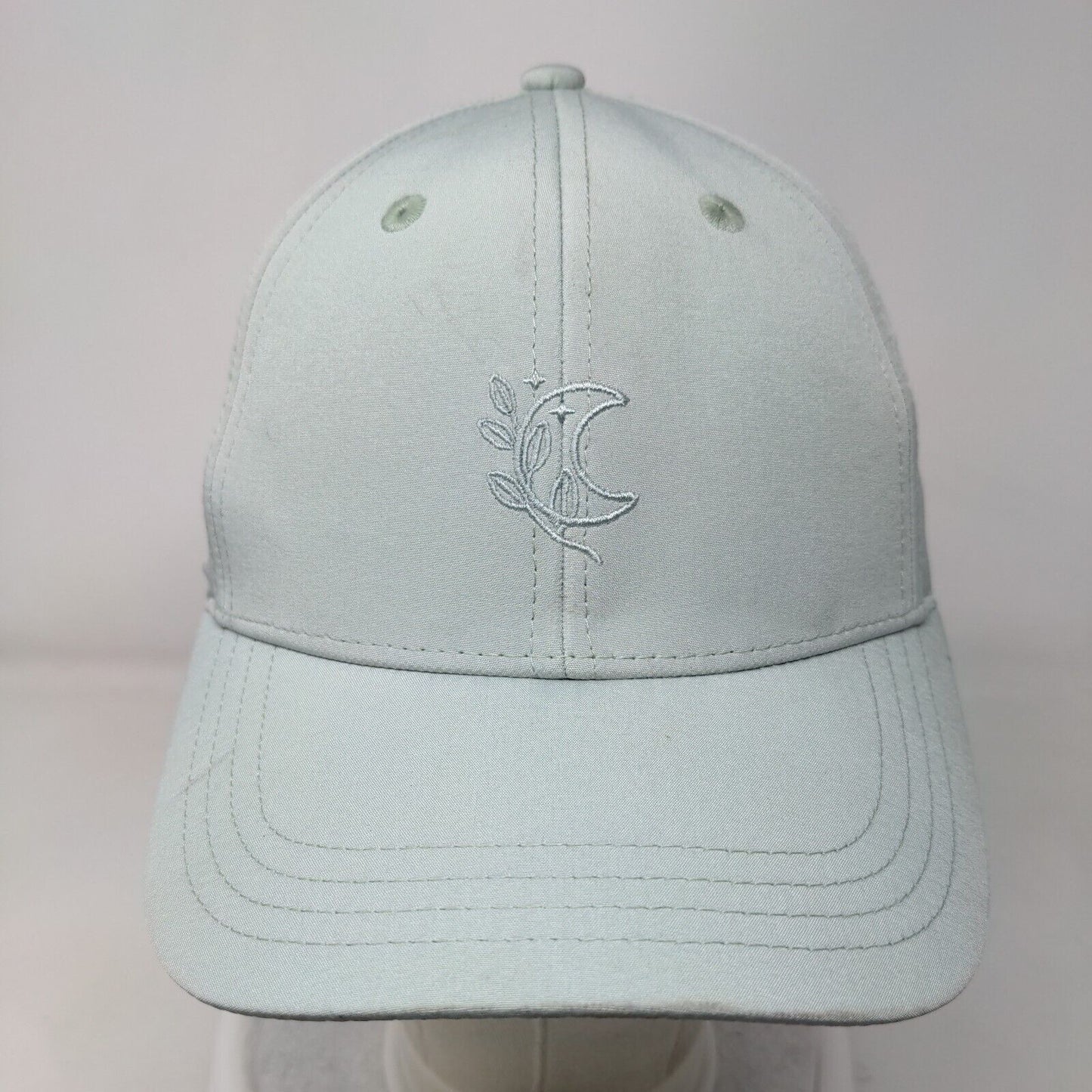 Blogilates Strapback Hat Ponytail Grayish-Green One Size Embroidered Moon