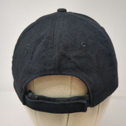Amada Hat Baseball Cap Black One Size Strapback Embroidered Logo Red Trim