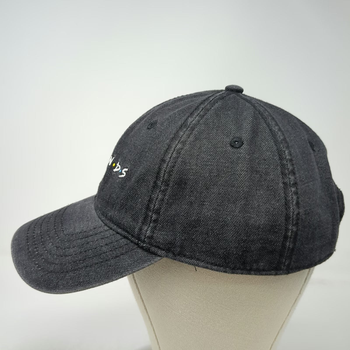 Friends Television Series Baseball Cap Black One Size Slideback Embroidered Hat