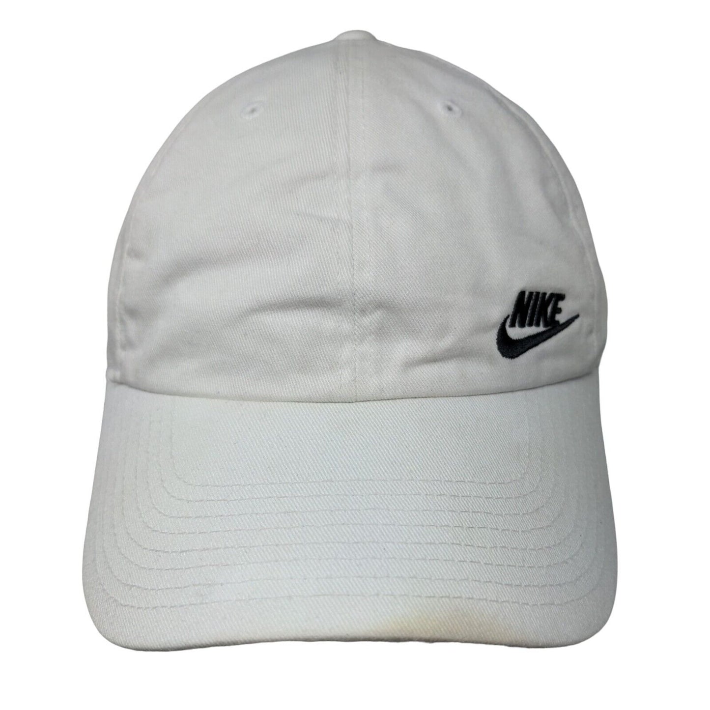 Nike Slideback Hat White OSFM Adjustable Embroidered Heritage86 6 Panel