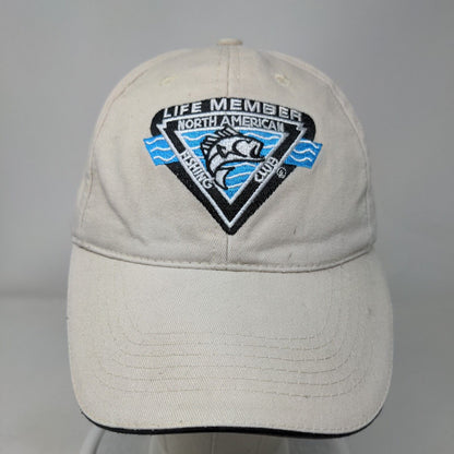 Life Member North America Fishing Club Slideback HatTan One Size Embroidered