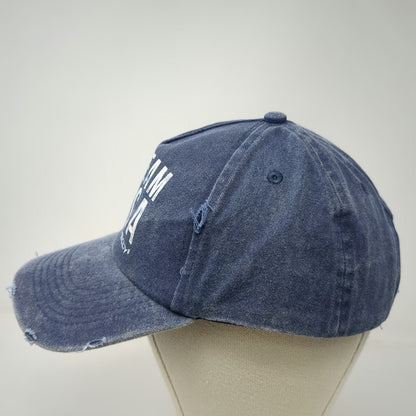 Team Beachbody 5 Panel Blue White Red One Size American Flag Frayed Washed Hat