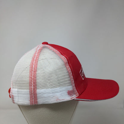 Craftsman ACE Snapback Mesh Back Trucker Hat Red OSFM Embroidered Colorblock