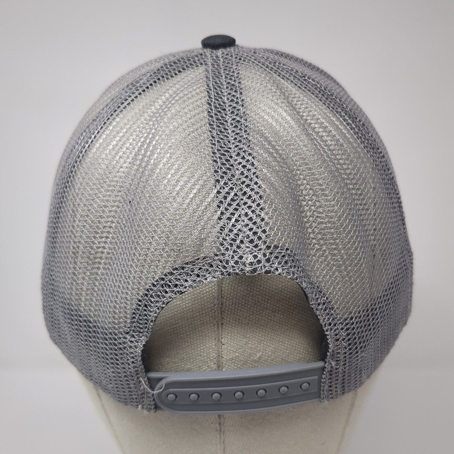 Carquest Auto Parts Snapback Trucker Hat Gray One Size Mesh Back Striped