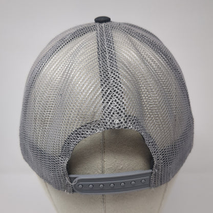Carquest Auto Parts Snapback Trucker Hat Gray One Size Mesh Back Striped