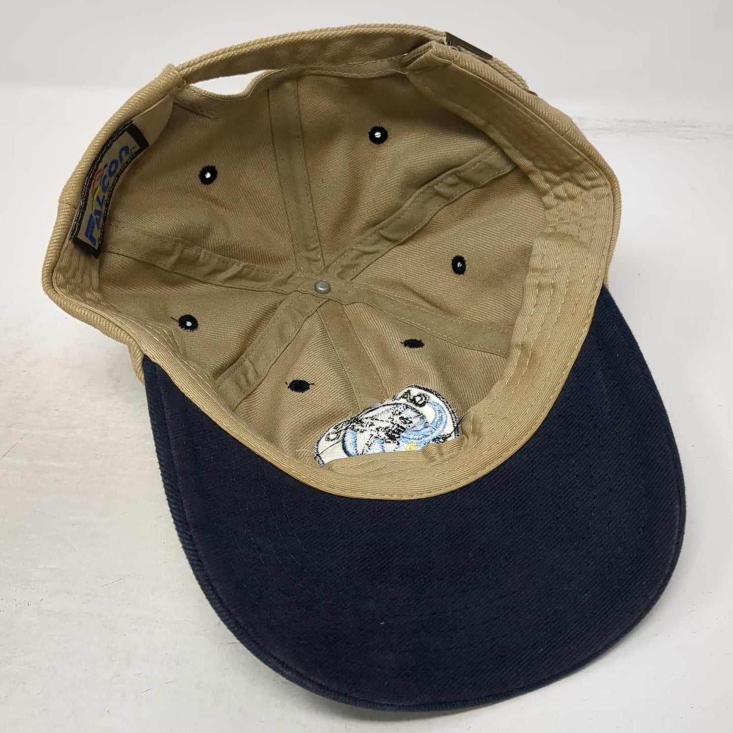 Falcon Baseball Cap Beige Blue One Size Cape Cod Air Show 2001 Jet Plane Hat