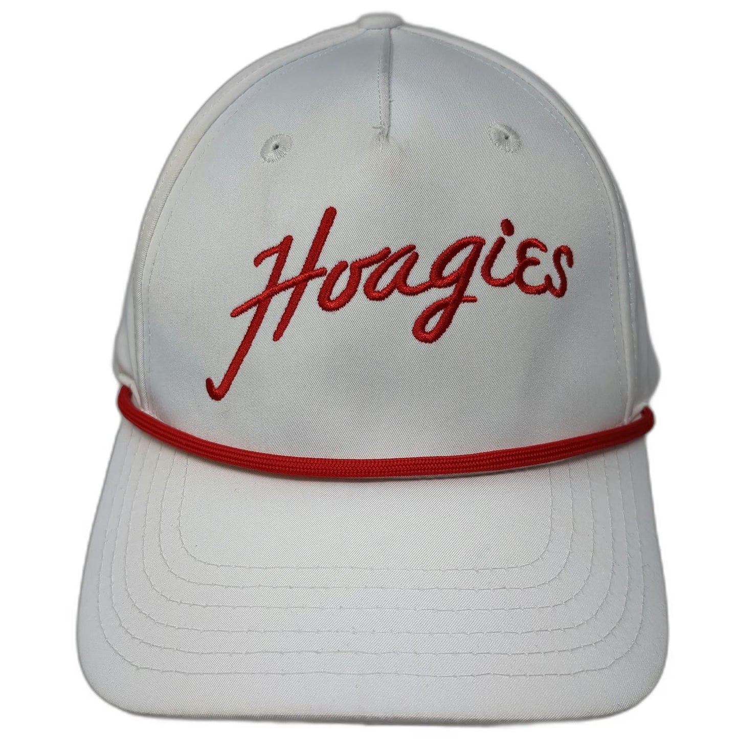 Wawa 5 Panel White One Size Hoagies Red Rope Script Snapback Polyester Hat
