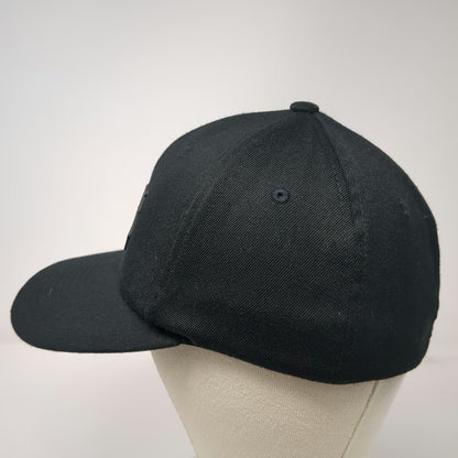 Flexfit Baseball Cap Black M Raised Logo NP Embroidery Wool Blend Comfort hat