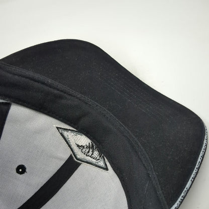 Surfware Hawaii Wave Black One Size Baseball Cap Hat Slideback Brim Text Logo