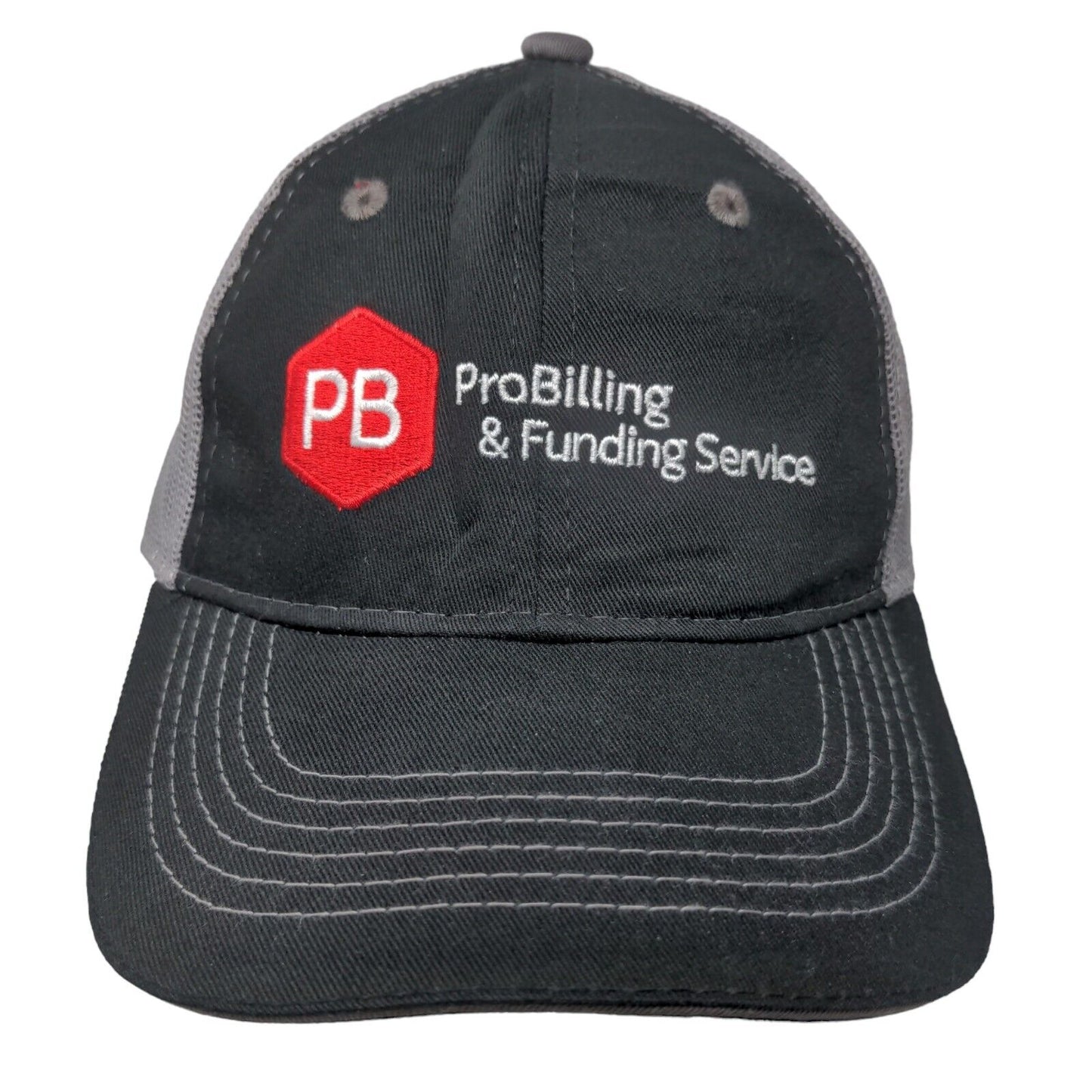 ProBilling & Funding Service Strapback Mesh Back Trucker Hat Black OSFA