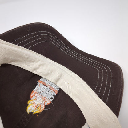 Mike & Zach's BBQ Snapback Trucker Hat Brown One Size Mesh Back Outdoor