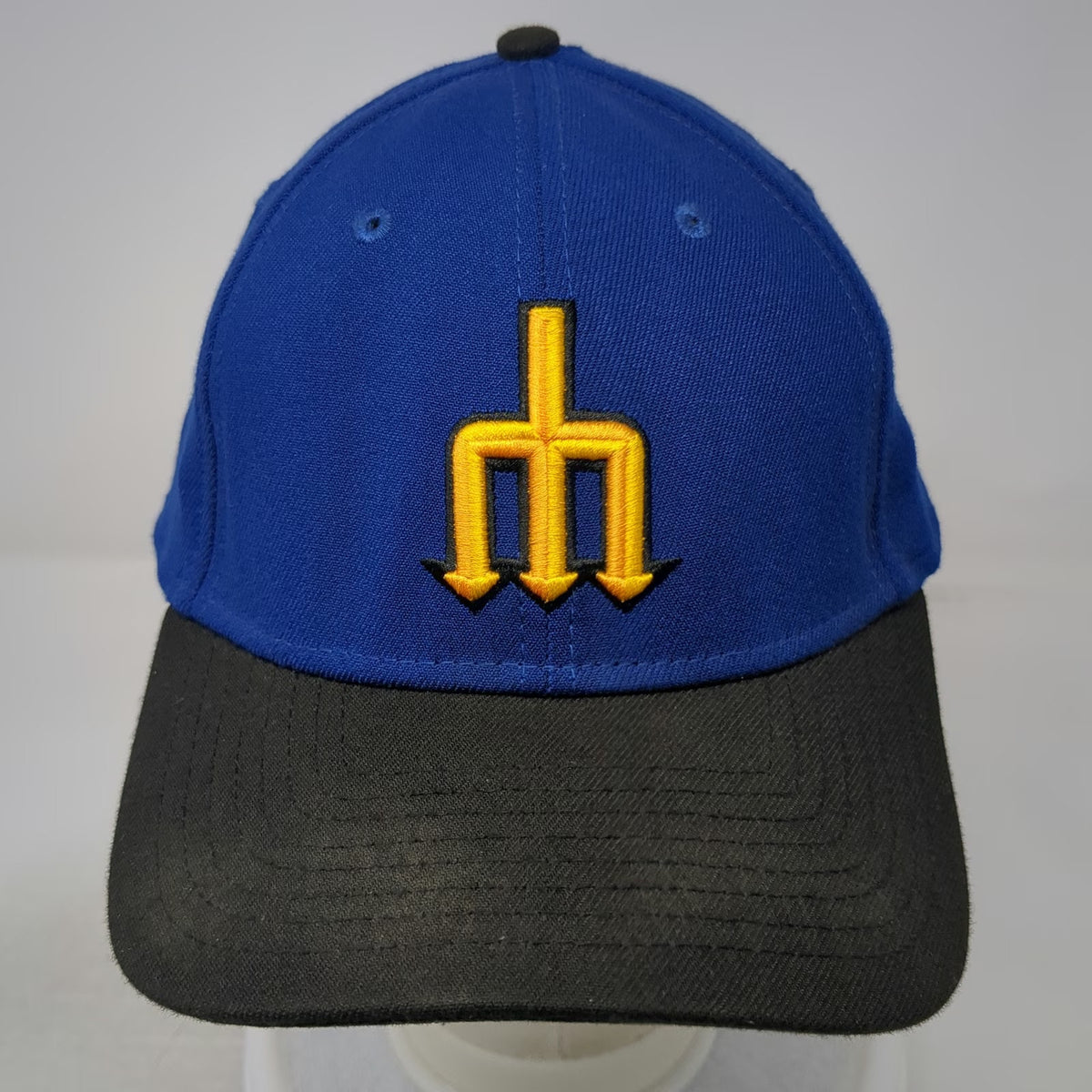 Seattle Mariners MLB New Era XL Blue Baseball Cap 39THIRTY Trident Stretch Fit