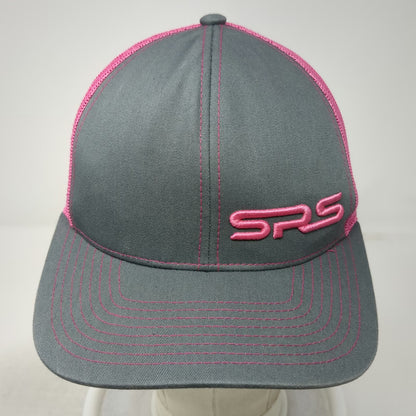Pacific Headwear Gray Pink Trucker Hat OS SRS Snake River Stampede Mesh Snapback