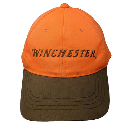 Winchester Baseball Cap Orange One Size Brown Embroidered Slideback Hunting Hat