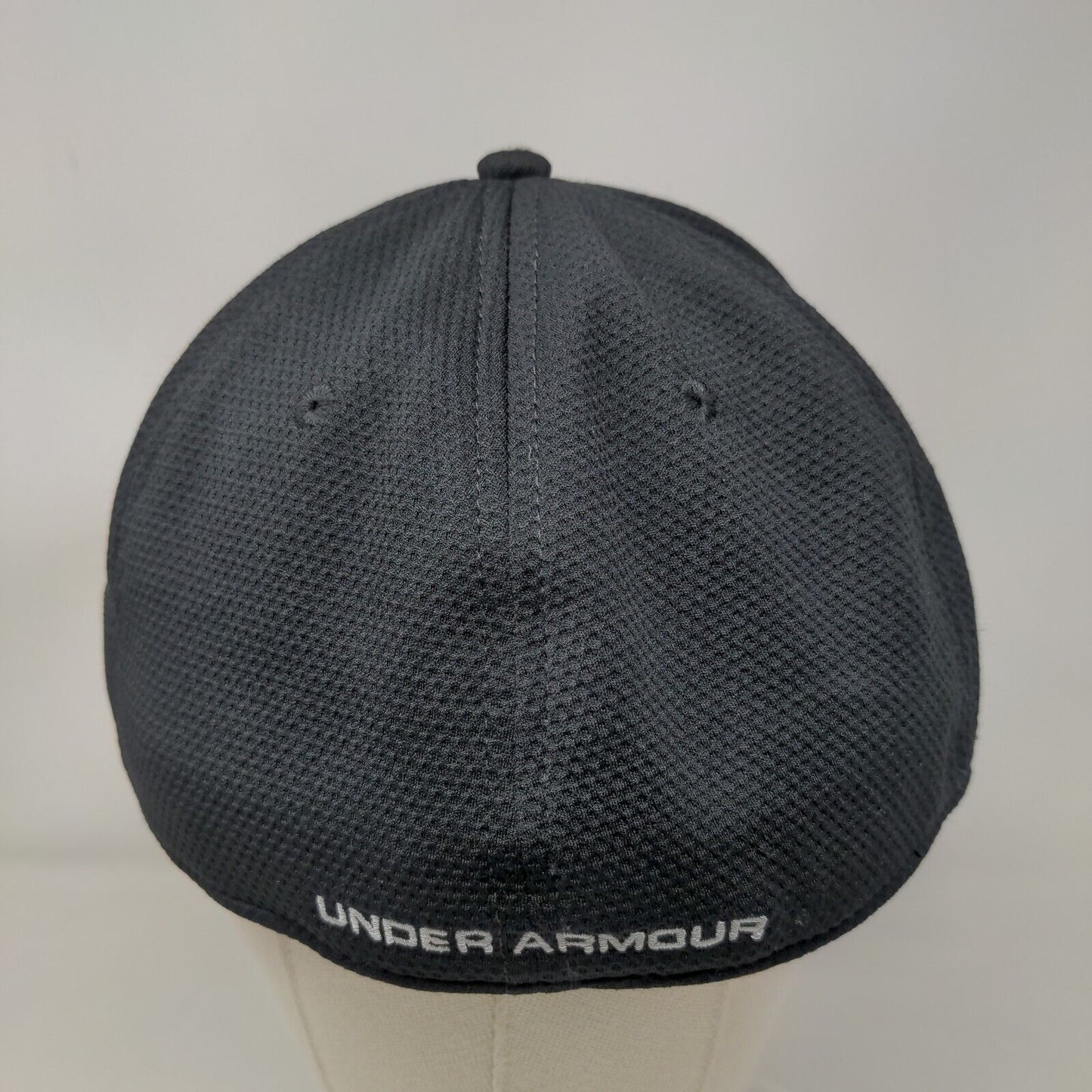 Under Armour Fitted Hat XL/XXL Black Embroidered Logo Vent Holes