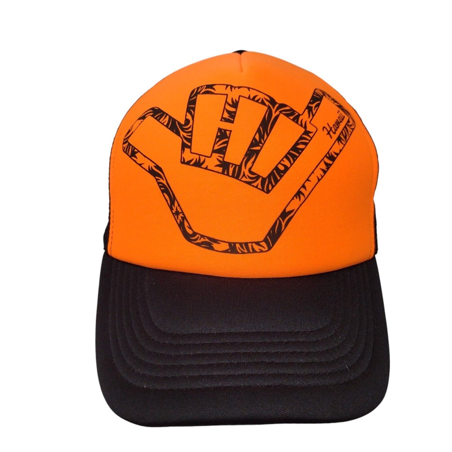 Hi Hawaii Shaka Sign Snapback Trucker Hat Multicolor One Size Mesh Back 6 Panel