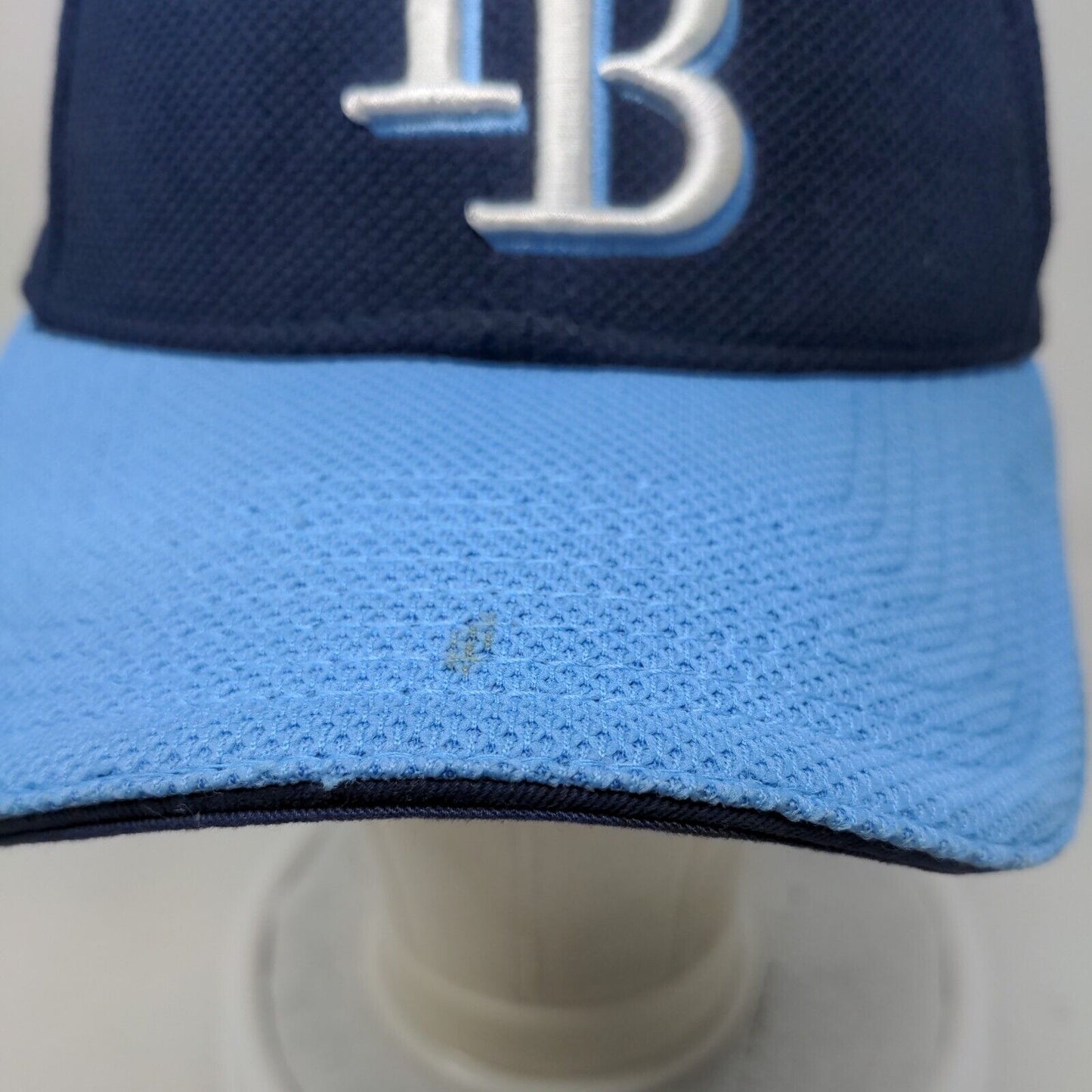 New Era Men's Fitted Hat Blue Size S Embroidered Tampa Bay Rays Logo