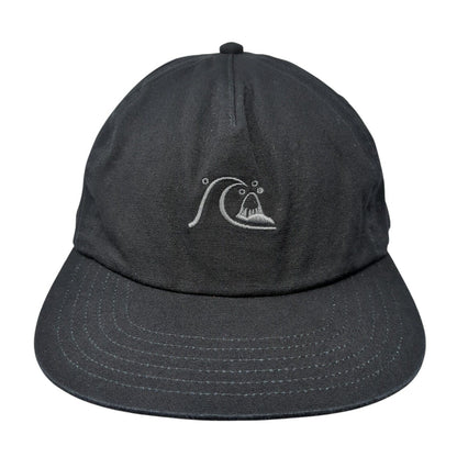Quiksilver Snapback Hat Black One Size Adjustable Embroidered Netplus Cotton
