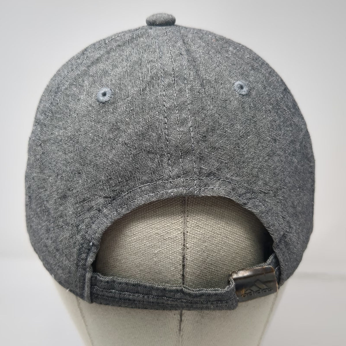 Adidas Baseball Cap Gray One Size Adjustable Tonal Embroidered Logo Heather Hat