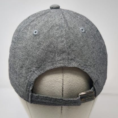 Adidas Baseball Cap Gray One Size Adjustable Tonal Embroidered Logo Heather Hat