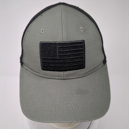 American Flag Mesh Back Trucker Hat Gray One Size Highland Tactical