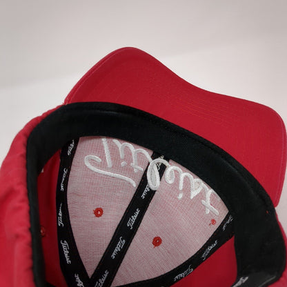 Titleist Pro V1 FJ Slideback Hat Red One Size Adjustable Embroidered 6 Panel
