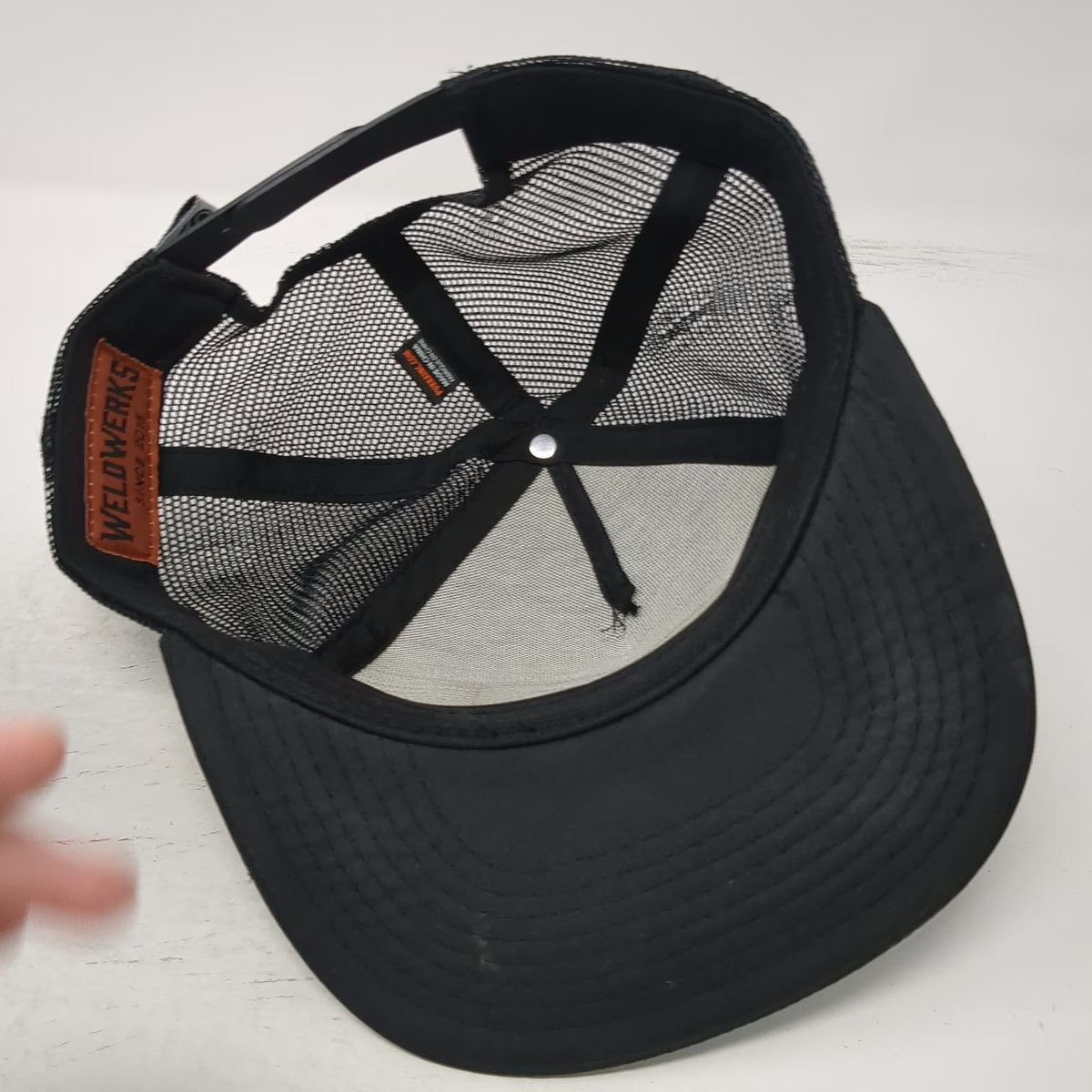 WeldWerks Brewing Trucker Hat Black One Size Mesh Back Flat Brim Snapback Patch