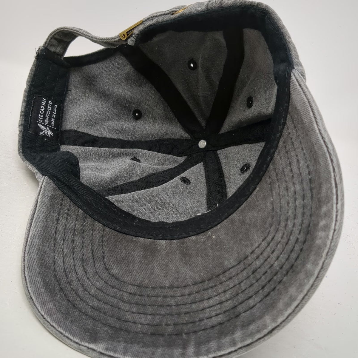 Ace Cap Inc Maui Palm Tree Gray One Size Baseball Cap Hat Embroidered Slideback