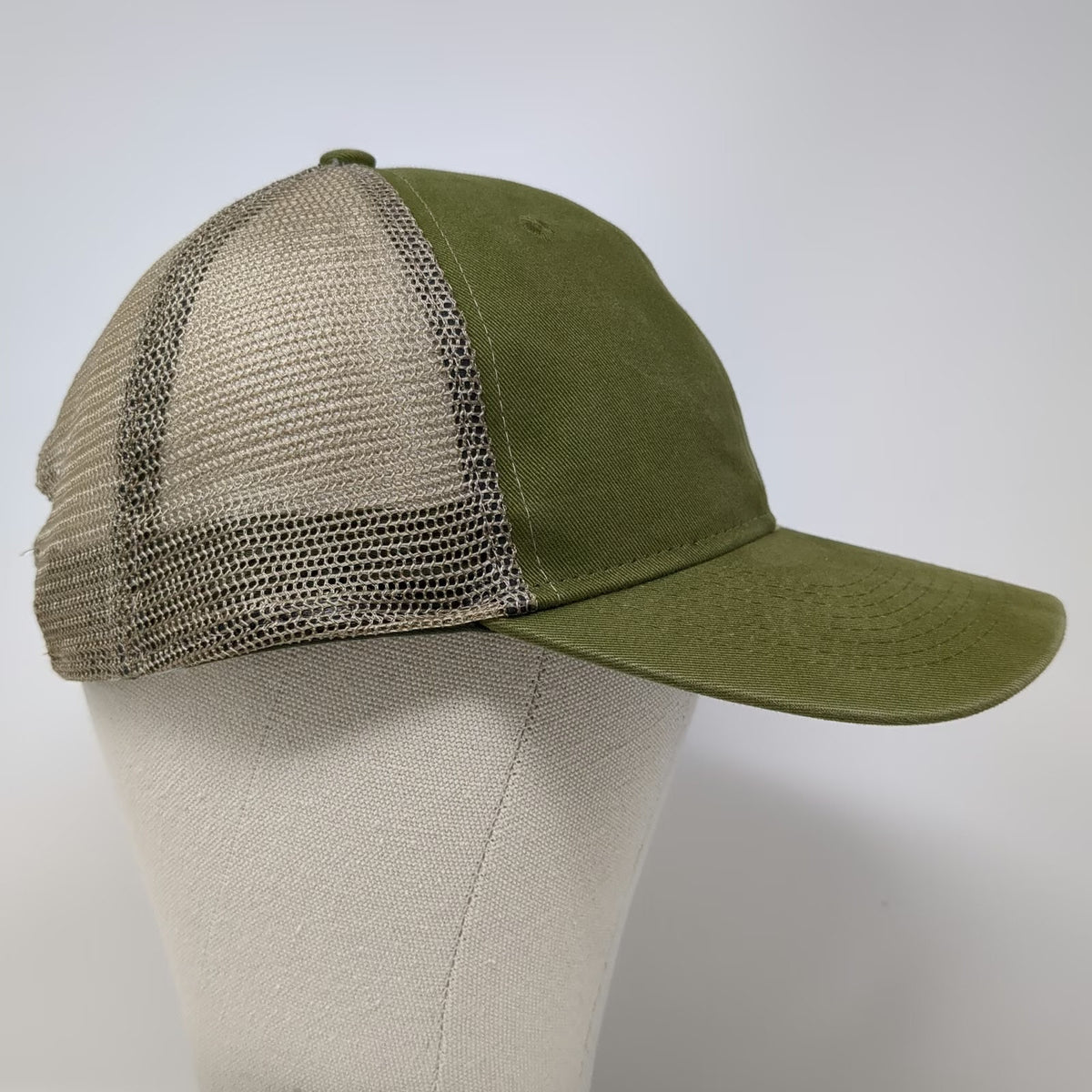 Alpha Outpost Trucker Hat Green One Size Mesh Back American Flag Patch Snapback