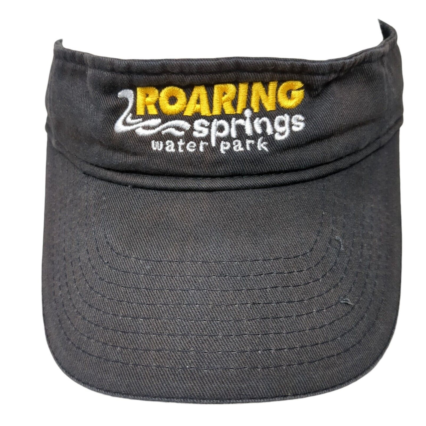 Roaring Springs Water Park Strapback Sun Visor Hat Black One Size