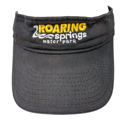 Roaring Springs Water Park Strapback Sun Visor Hat Black One Size