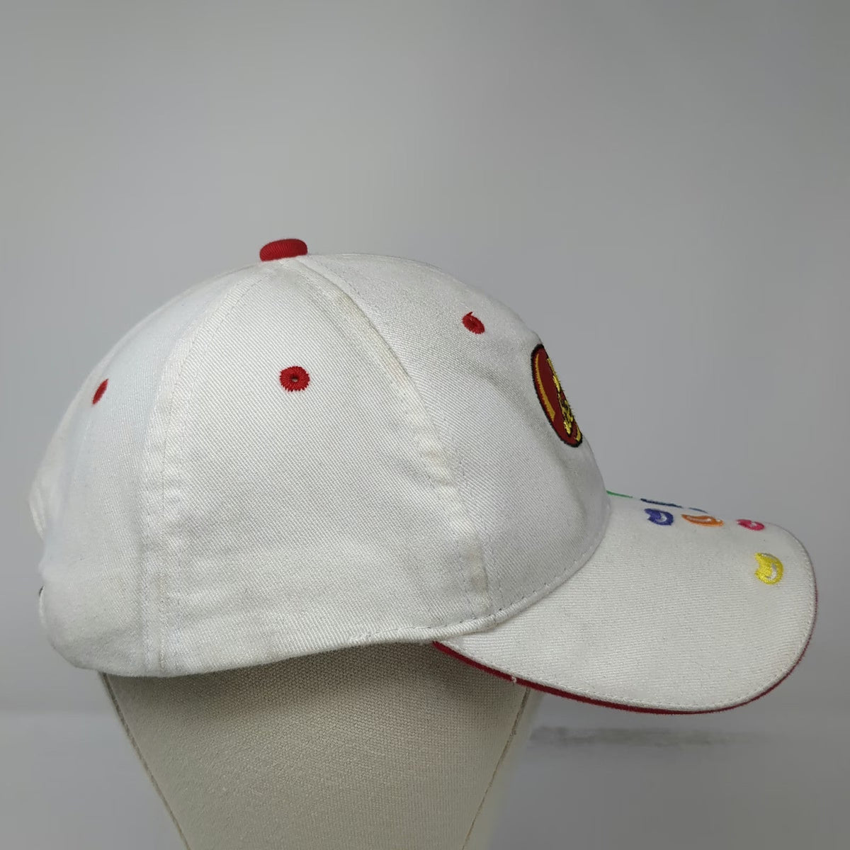 Town Talk Baseball Cap White One Size Jelly Belly Embroidered Candy Beans Hat