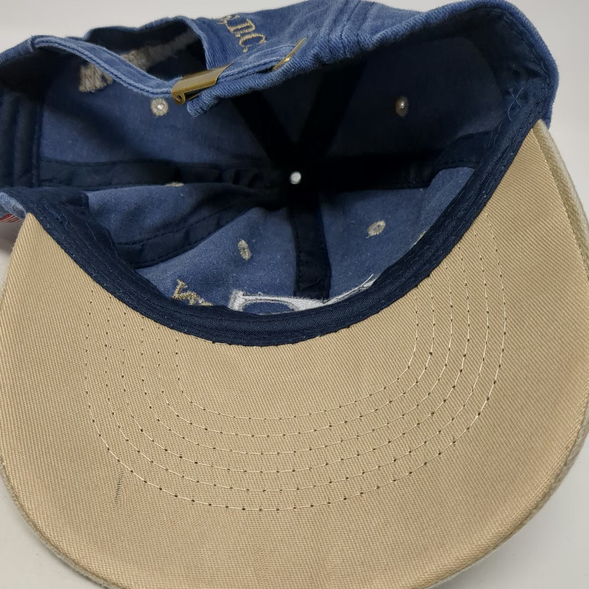 Blue Baseball Cap One Size Washington DC USA Flag Embroidered Slideback Hat
