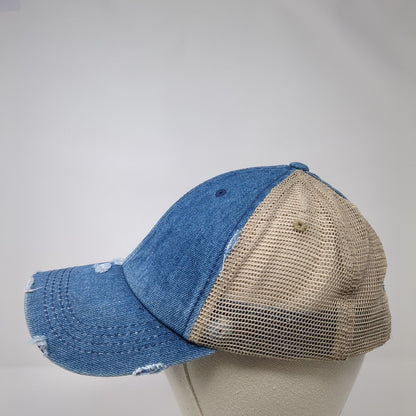 KB Ethos Strapback Ponytail Caps Multicolor OS Adjustable Mesh Back Distressed