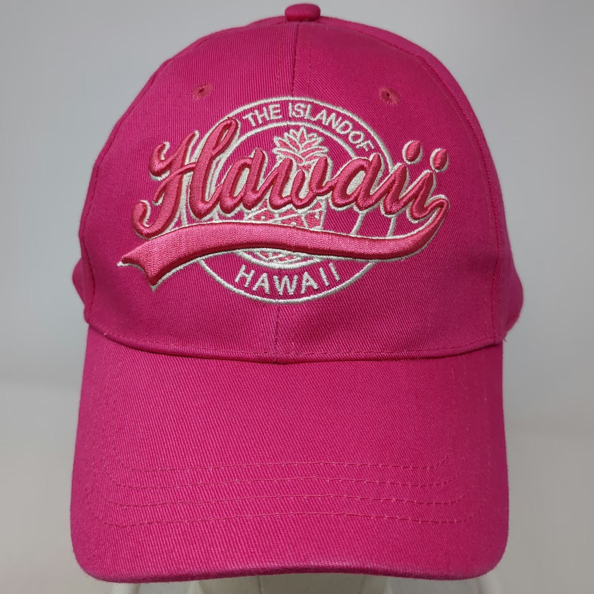 Robin Ruth Hawaii Pineapple Pink Baseball Cap Hat One Size Strapback Embroidered