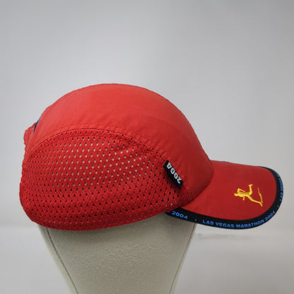 Red Baseball Cap One Size Las Vegas Marathon 2004 Mesh Strapback Blue Black Hat