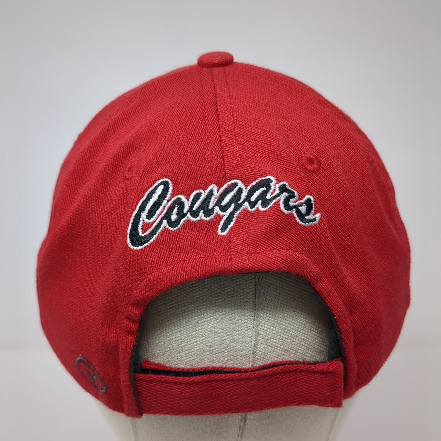 Cougars Strapback Hat Red M-L Embroidered Logo Richardson Pulse PTS 14