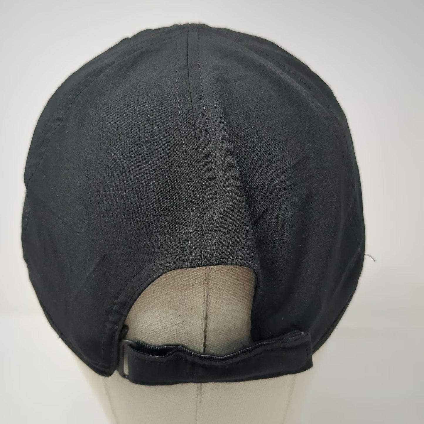 Adidas Baseball Cap Black One Size Mesh Side Panels Performance Strapback Hat