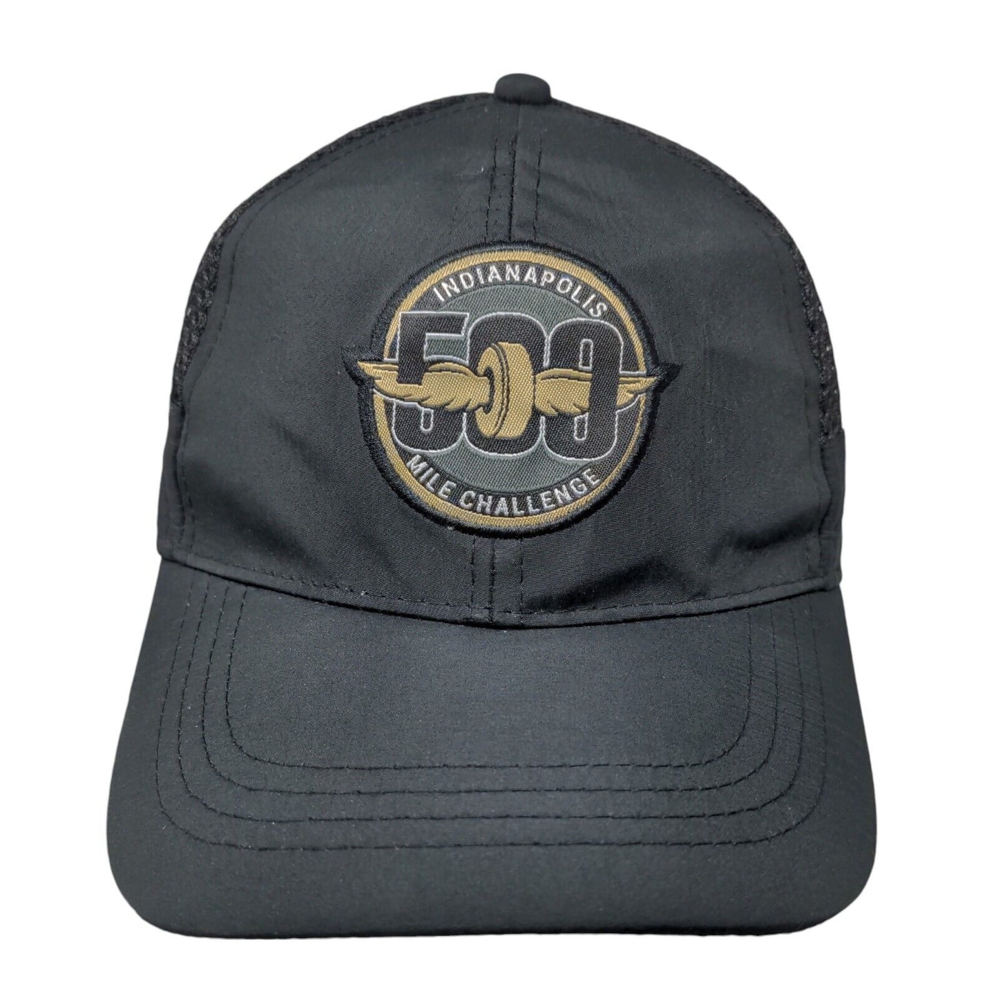 Indianapolis 500 Mile Challenge Strapback Mesh Back Trucker Hat Black One Size