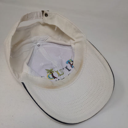 Aruba One Happy Island Slideback Hat Cream Adjustable Embroidered Logo