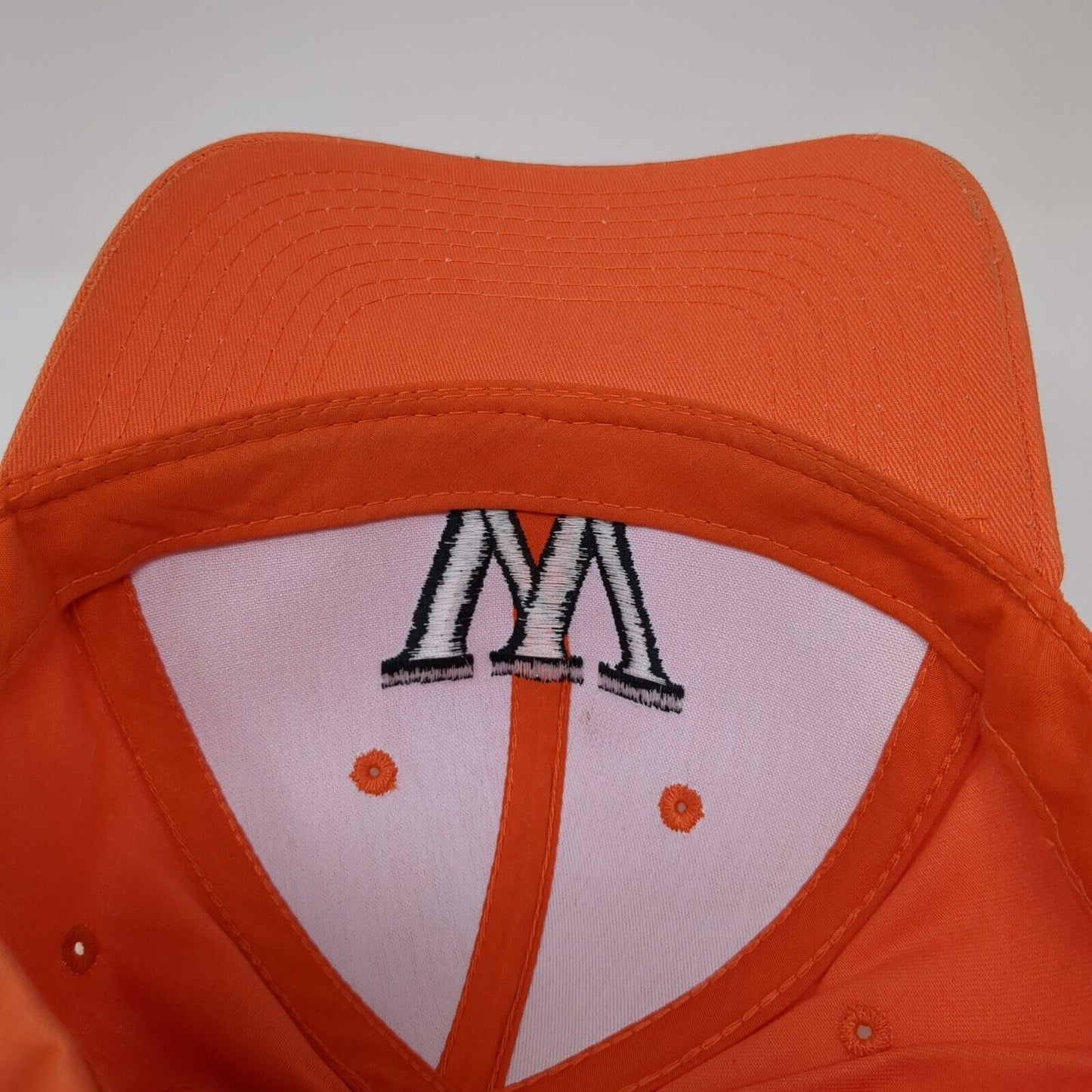 Letter W Strapback Hat Orange OS Adjustable Embroidered 6 Panel Outdoor Cap