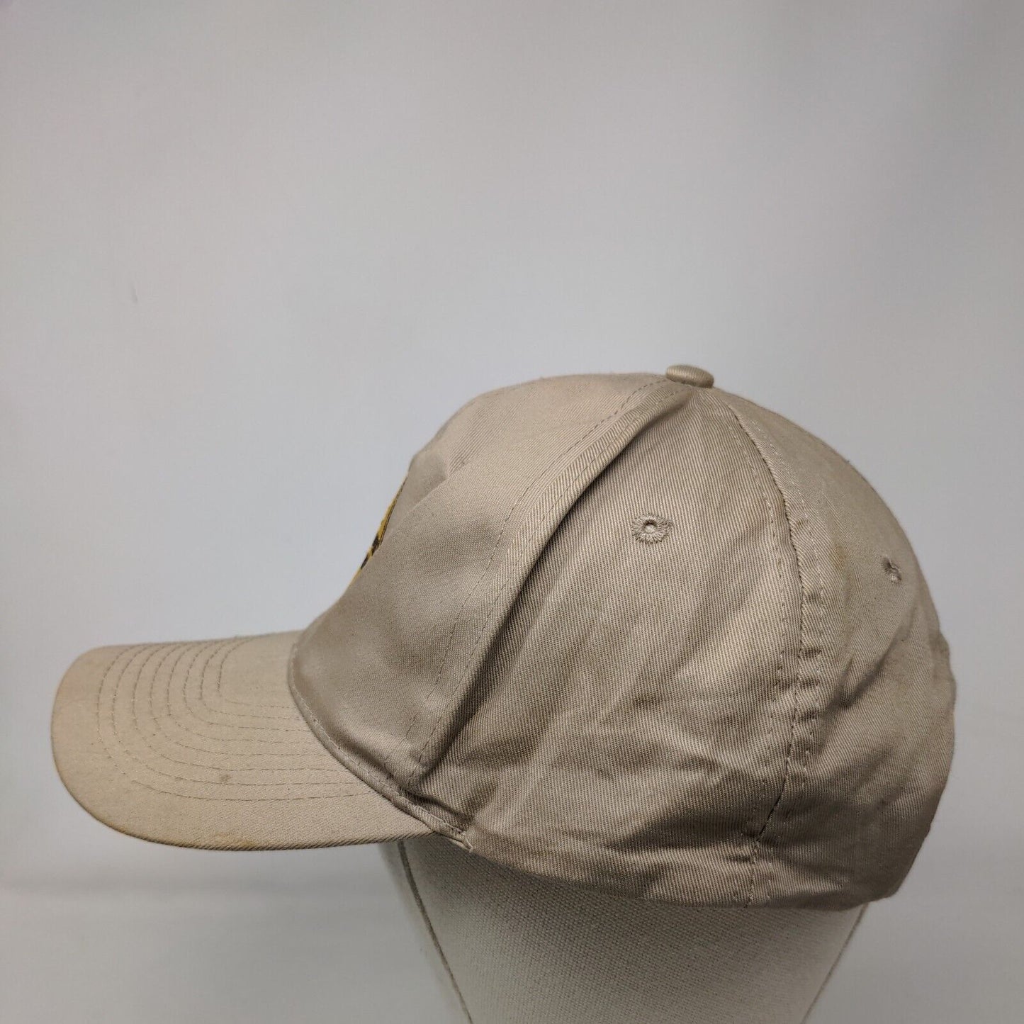 Nations Rent Snapback Hat Tan OSFA Embroidered Vent Holes Cobra Caps