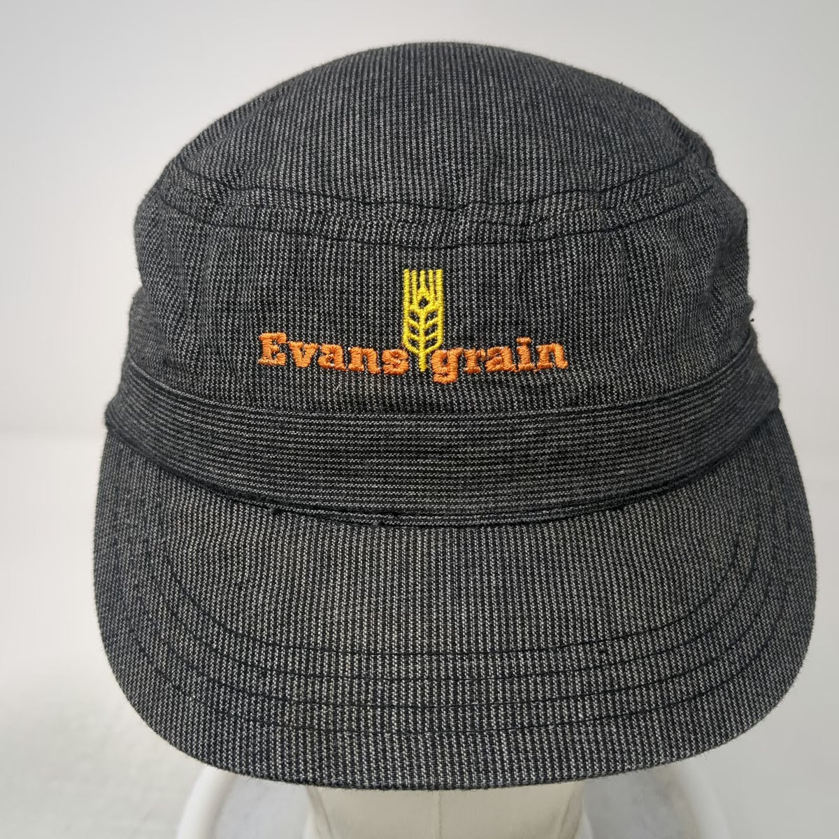 District Army Cap Gray One Size Evans Grain Cotton Adjustable Strapback Hat