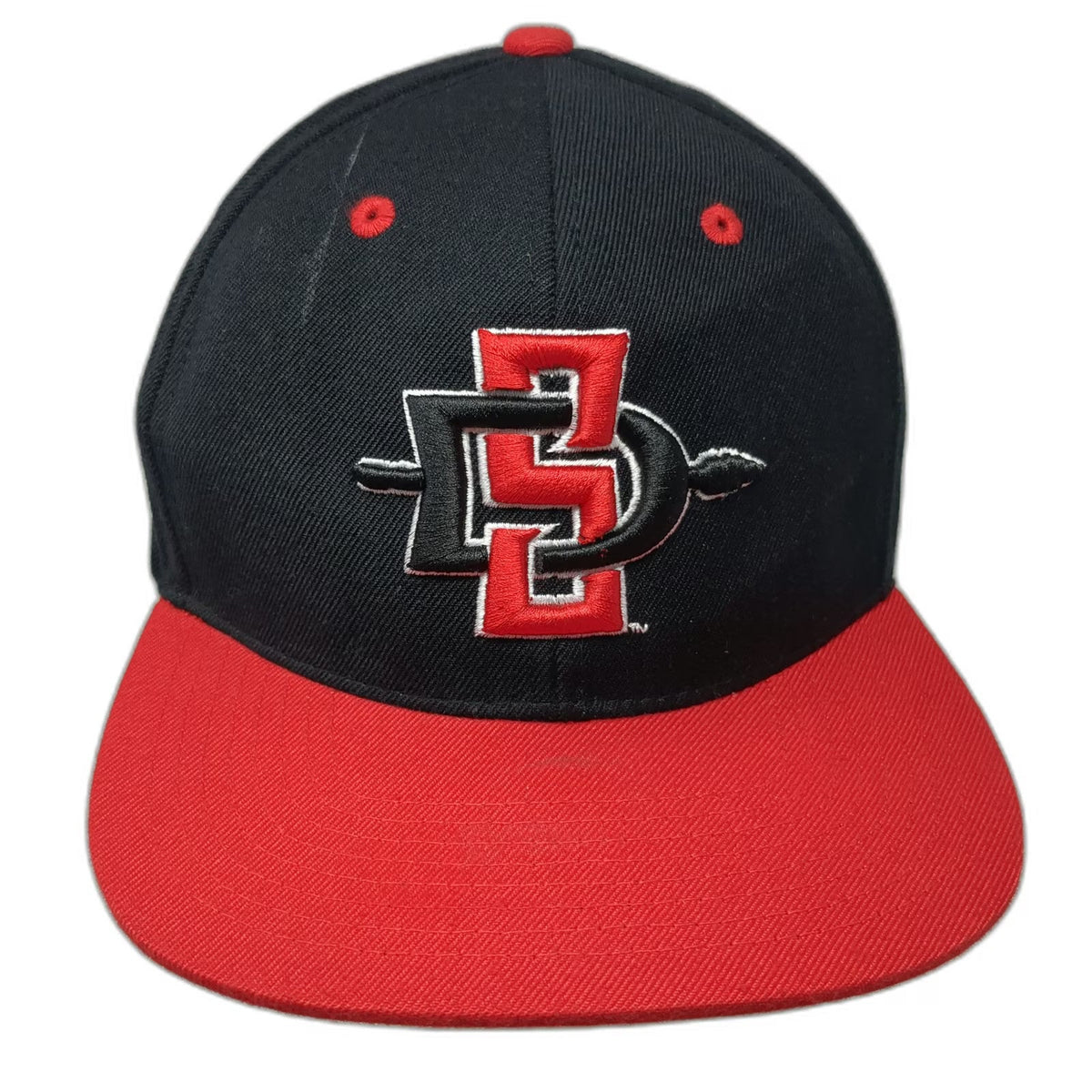 Zephyr Snapback Black Red Hat One Size San Diego State Aztecs Gray Underbrim